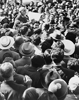 Anti British: Iranian premier Mohammed Mossadegh, addressing