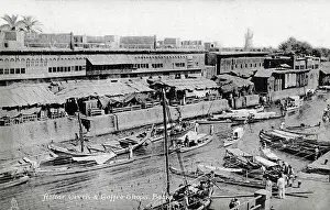 Basra: Iraq - Ashar Creek and Coffee Shops, Basra