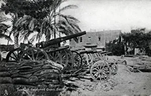 Basra: Iraq - Captured Turkish (Ottoman) guns at Basra