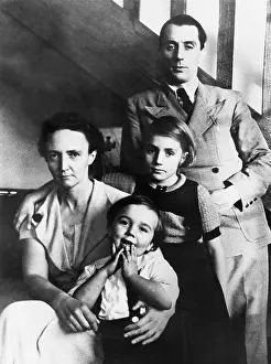 Joliot: Irene and Frederic Joliot-Curie with their children