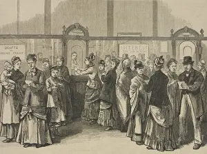Withdrawing: Irish Americans withdrawing money to send
