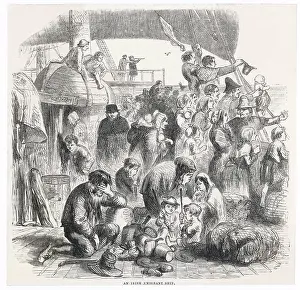 Shipboard: Irish Emigrant Ship 1859