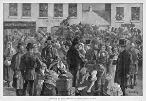 Emigrate: Irish emigrants preparing to sail for America