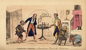 Blarney: Irish gentleman in his cell, Dublin prison, 1821