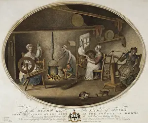 Reeling: Irish Linen manufacture, 1782. Workshop ?