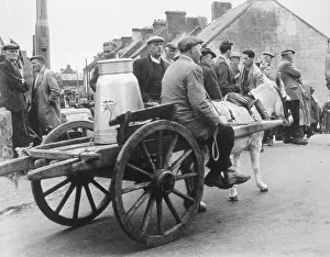 Milkmen: IRISH MILK CART, 1950S