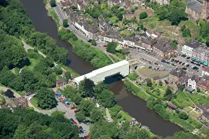 Coalbrookdale: The Iron Bridge undergoing restoration