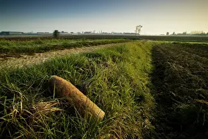 Passchendaele: The Iron Harvest - unexploded shell in Passchendaele land