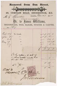 Ironmonger: IRONMONGER RECEIPT 1881