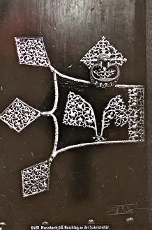 Sacristy: Ironwork plate in Nussbach