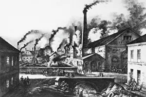 Fume: The ironworks Anselmhuette in Witkowitz, Moravia, circa 1848