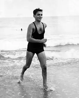 Irving Berlin at the beach in Palm Beach, ?