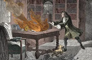 Math: Isaac Newton's Lab Fire, 18th Century