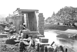 Philae: Island of Philae, the Colonnade c1857