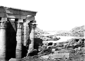 Philae: Island of Philae, view looking North c1857