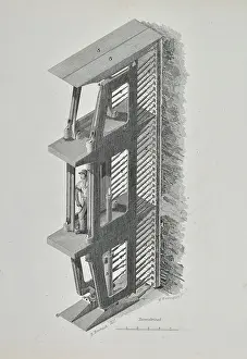 Tunnelling: Isometrical view of Marc Brunel's patent shield