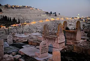 Tombs: Israel. Jerusalem. Muslim cementery