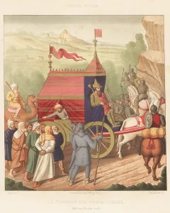 Xve Siecle: Israelites in chains being led into slavery