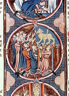 Absence: The Israelites during Moseoos absence adoring the idol of Go