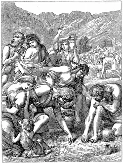 1869: Israelites in the wilderness collecting the manna