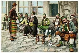 Smokers: Istanbul, Turkey - Turkish Cafe and patrons