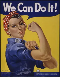 Home Front: We Can Do It! World War 2 poster boosting morale