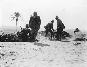 Artillerymen: Italian artillery during fights in Libya, 1911