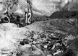 Twelfth: Italian emplacement after a charge, 1917