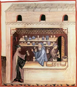 Pharmacist: Italian Pharmacy, 14th Century