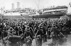 Ethiopia: Italian at the port of Messina, 1935