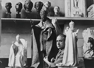 22th: The Italian sculptor Francesco Messina in his studio