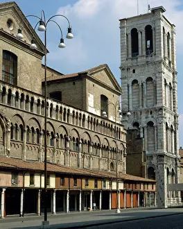 Emilia Romagna: Italy. Ferrara. Emilia-Romagna. Cathedral.The bell tower. 15