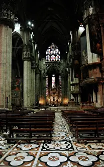 Polychromy: Italy. Milan. Cathedral. Gothic. 15th century. Interior