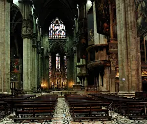 Dedicated: Italy. Milan. Cathedral. Gothic. 15th century. Interior