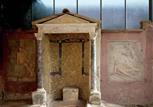 Pompeii: Italy. Pompeii. The House of Loreius Tiburtinus. Aedicula wi