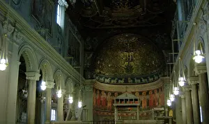 Clement: Italy. Rome. The Basilica of Saint Clement. Interior of the