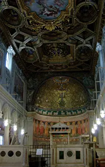 Clement: Italy. Rome. The Basilica of Saint Clement. Interior of the