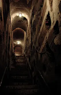 Crypt: Italy. Rome. Catacombs of Callixtus