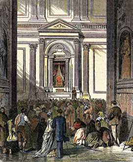 Kneel: Italy. Rome. Ecumenical Council. The Chair of St. Peter. Col