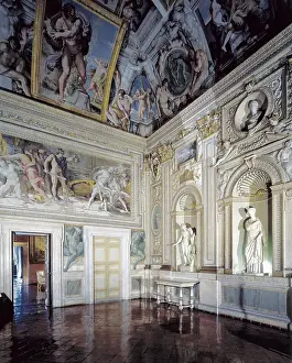 Carrache: ITALY. Rome. Farnese Palace. Ceiling of the Carracci