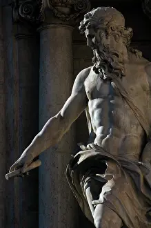 Clement: Italy. Rome. Fontana di Trevi. 18th century. Neptune