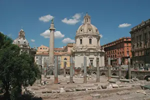 Forum: Italy. Rome. Forum of Trajan. Trajan's Column, ruins of Basi