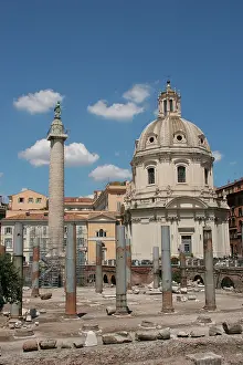 Forum: Italy. Rome. Forum of Trajan. Trajan's Column, ruins of Basi