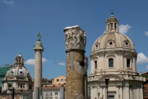 Forum: Italy. Rome. Forum of Trajan. Trajan's Column, ruins of Basi