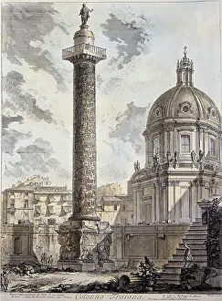 Piranesi: Italy, Rome, monuments, Trajan`s Column, copper
