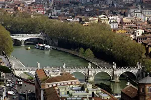 Navigable: Italy. Rome. Panorama with Tiber river