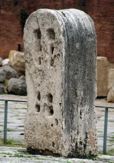 Colosseum: Italy. Rome. Points of subjection to tension the awning that