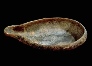 Sardinia: Italy. Sardinia. Nuragic civilization. Ceramic lamp. 8th cen