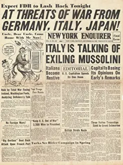 Enquirer: Italy talks of exile for Mussolini