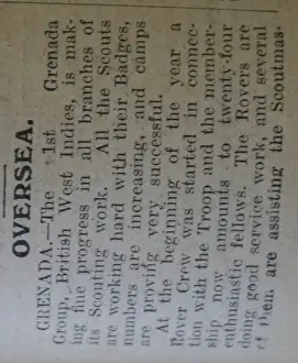 Proficiency: Item from The Scout newspaper